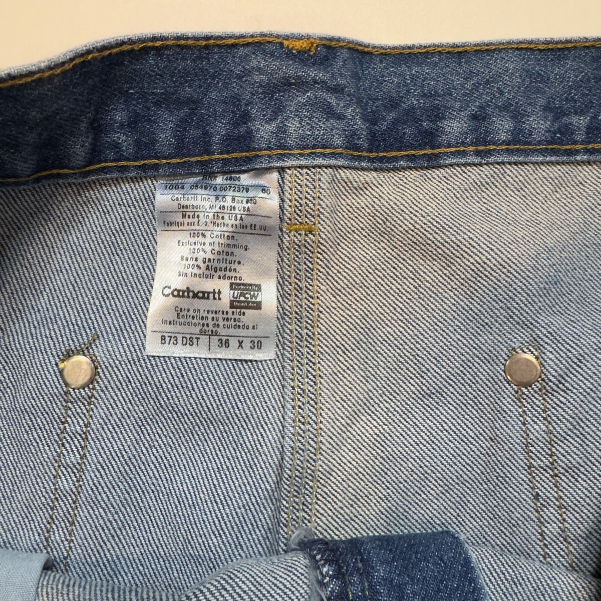 Carhartt B73 DST Double Knee Logger Dungaree USA NOS 36x30