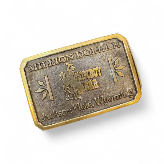 Million Dollar Cowboy Bar Jackson Hole Belt Buckle