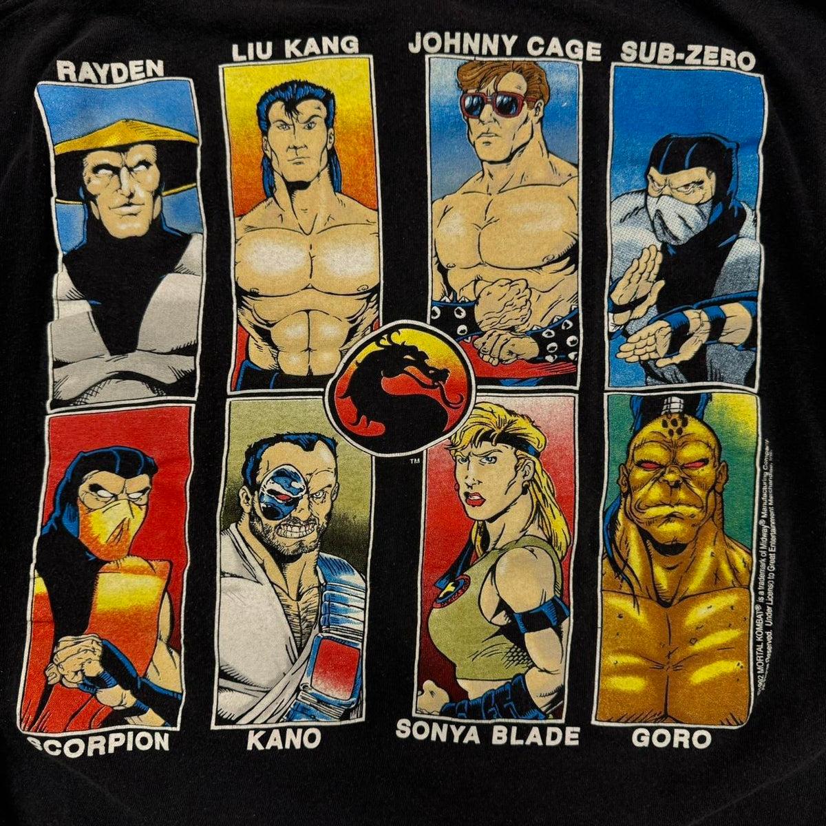 1992 GEM Mortal Kombat Roster T-Shirt