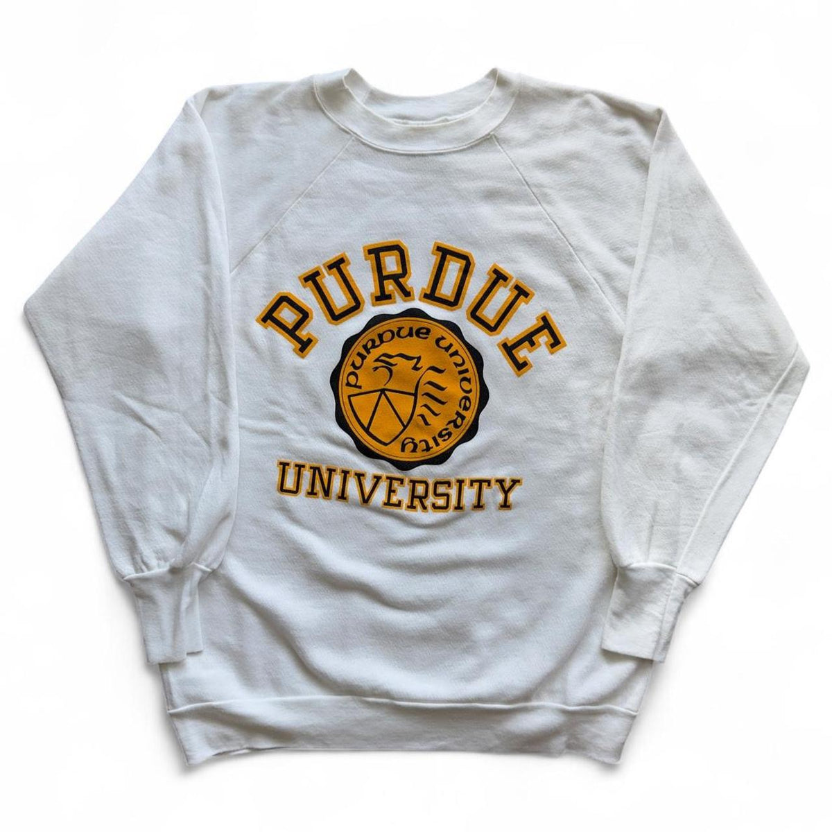 80s Purdue University Raglan Crewneck Sweatshirt