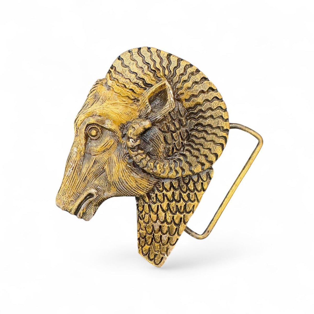 JR Cray Ram Head Belt Buckle