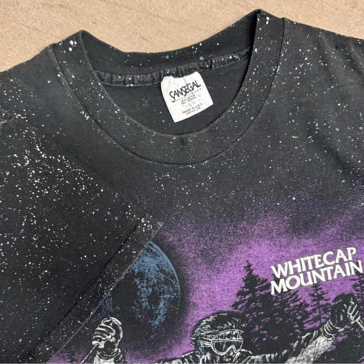 San Segal Whitcap Mountain AOP Ski T-Shirt