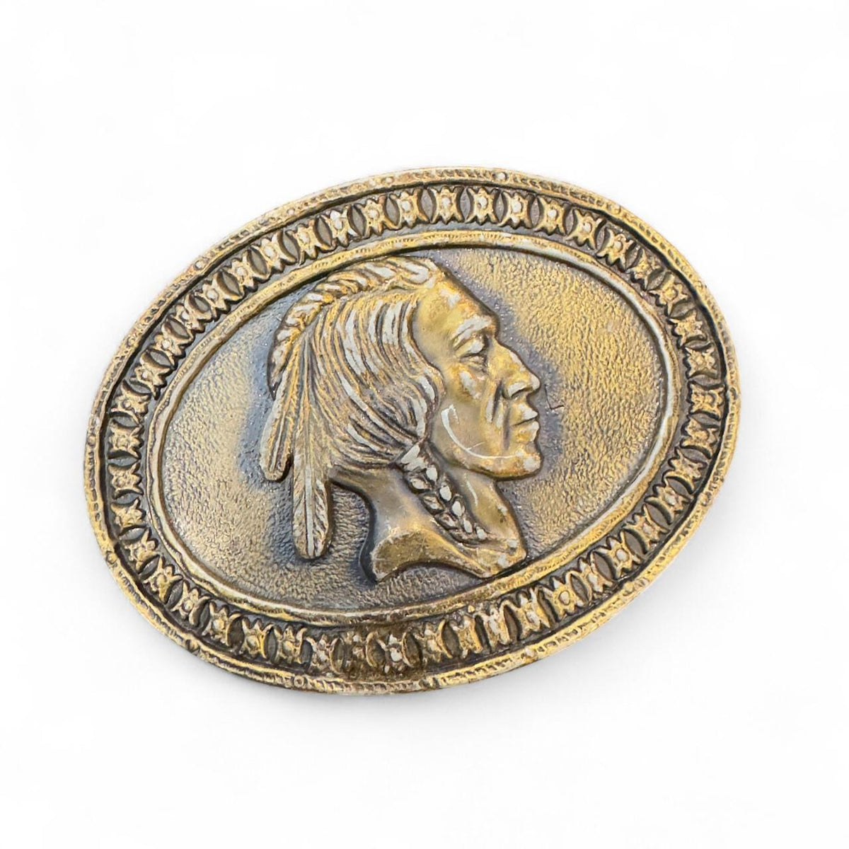 Native American Chief Belt Buckle