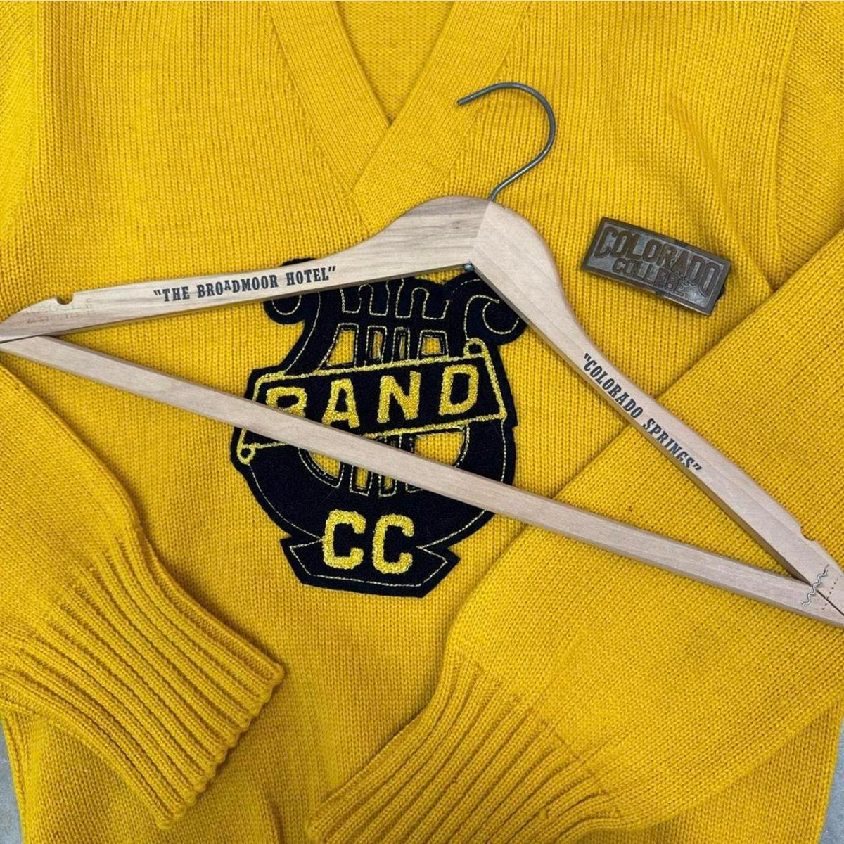 1940s Colorado College Band Letterman Wool Sweatshirt