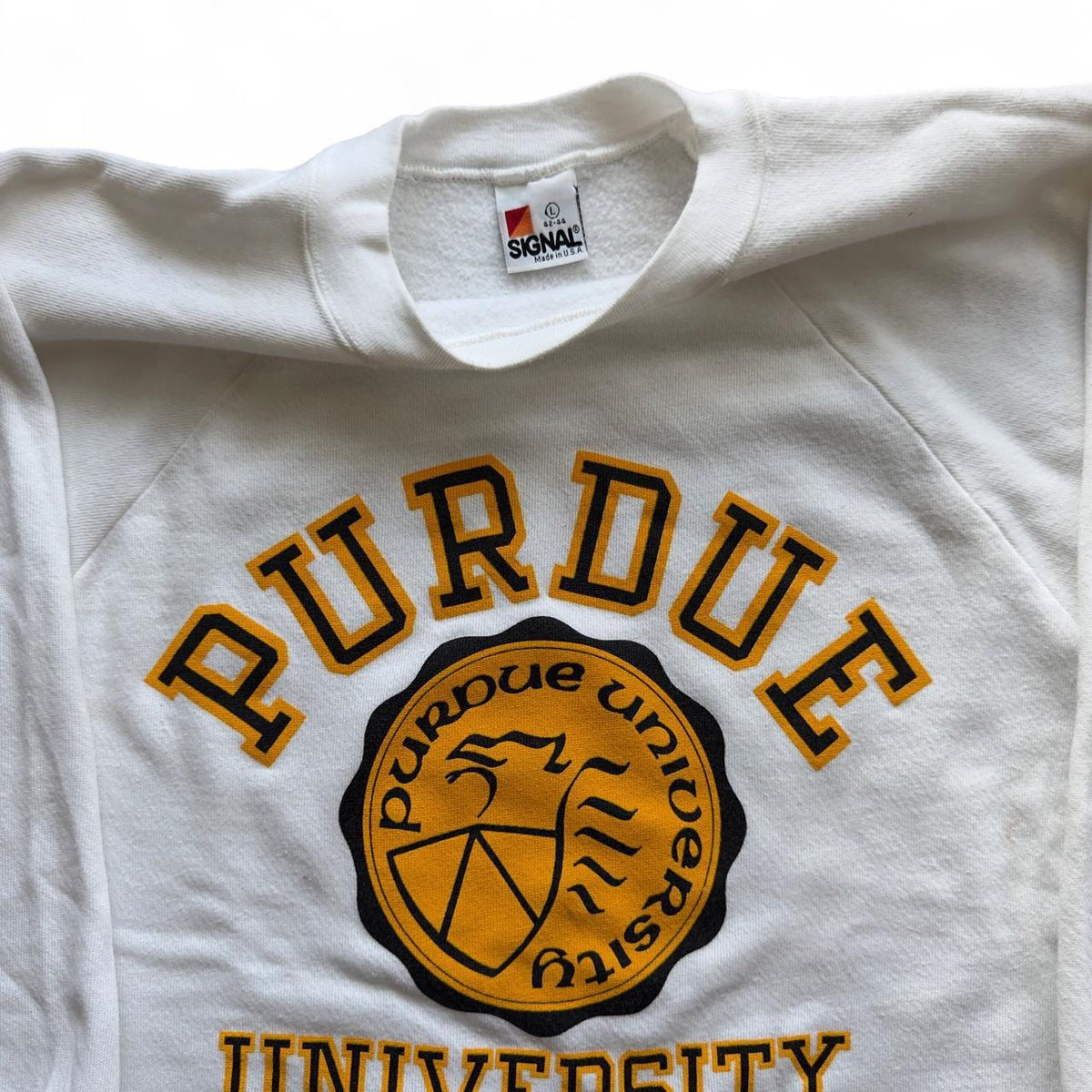 80s Purdue University Raglan Crewneck Sweatshirt