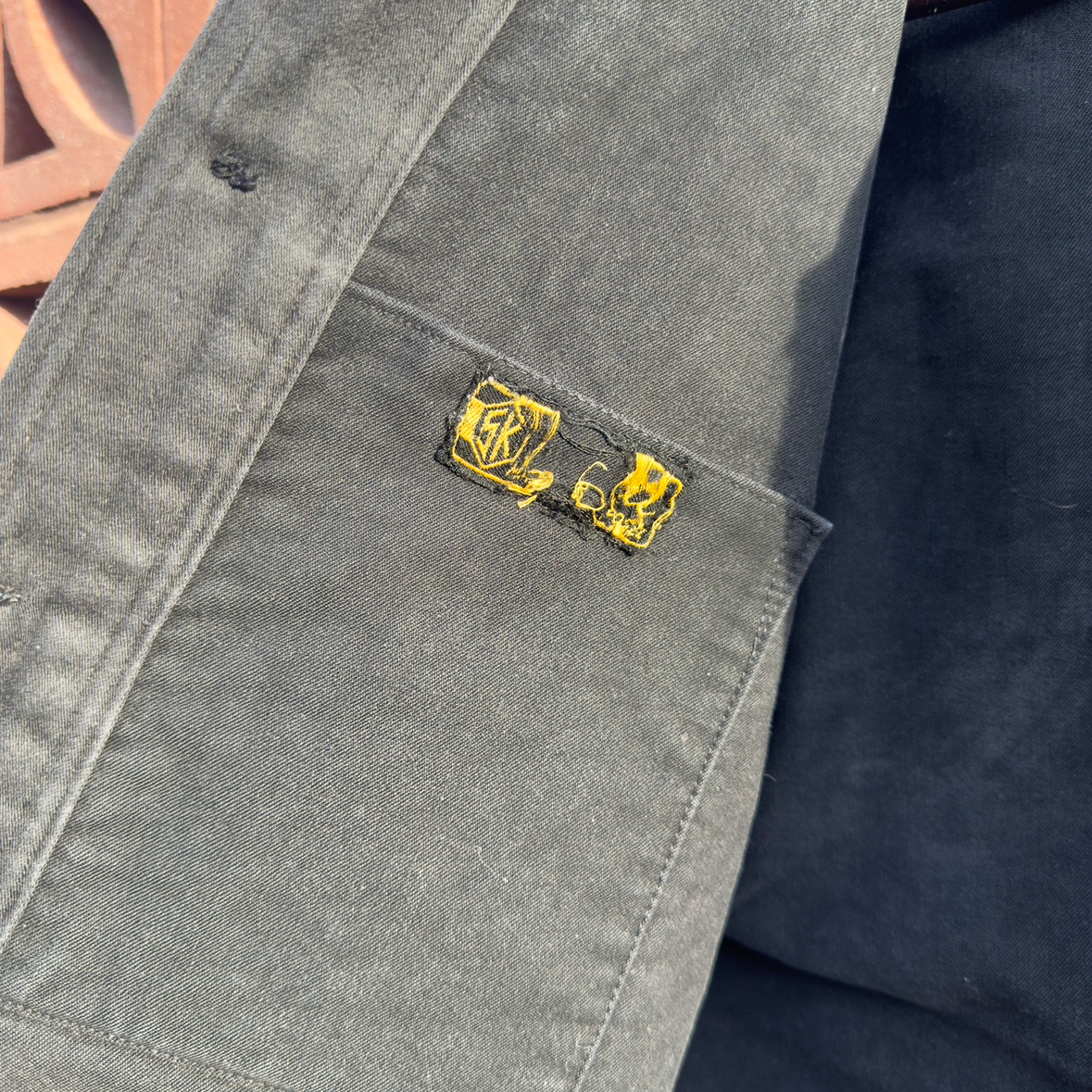 1950s ESKA French Moleskine Black Work Jacket